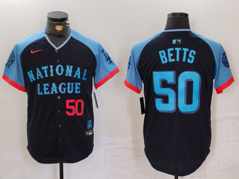 Men Los Angeles Dodgers #50 Betts Blue All star 2024 Nike MLB Jersey style 5